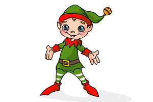 how to draw a christmas elf